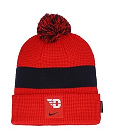 Men's Red, Blue Dayton Flyers Sideline Team Cuffed Knit Hat with Pom