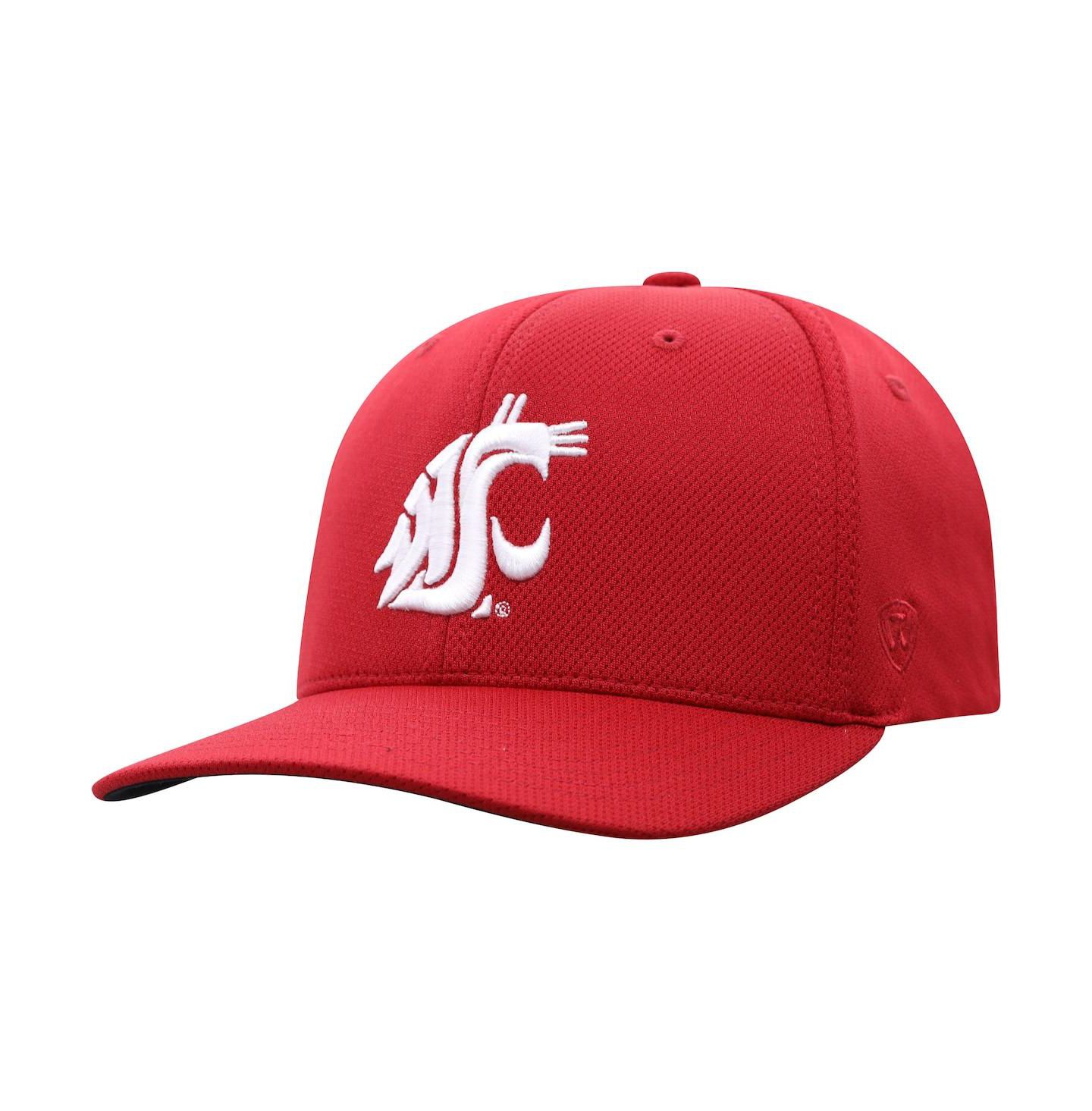 Мужская кепка Top of the World Crimson Washington State Cougars Reflex Logo Flex Hat — фото 1