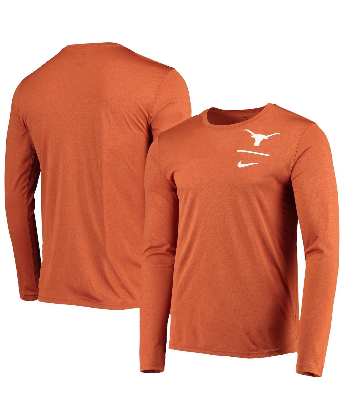 Men's Nike Texas Orange Texas Longhorns Logo Stack Legend Performance Long Sleeve T-shirt