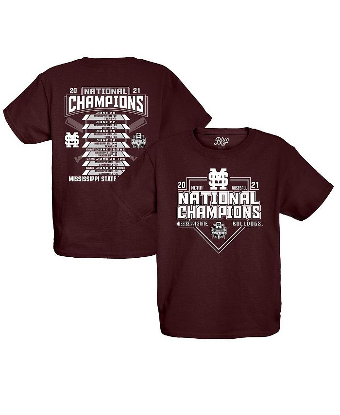 Blue 84 Youth Boys Maroon Mississippi State Bulldogs 2021 NCAA Men's ...
