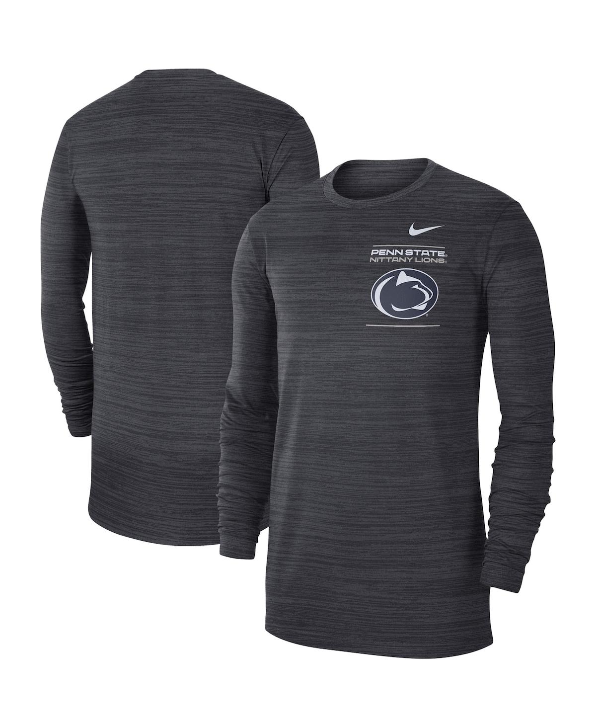 Men's Nike Anthracite Penn State Nittany Lions 2021 Sideline Velocity Performance Long Sleeve T-shirt