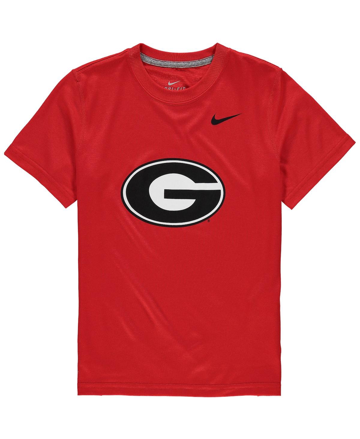 Shop Nike Big Boys  Red Georgia Bulldogs Logo Legend Dri-fit T-shirt