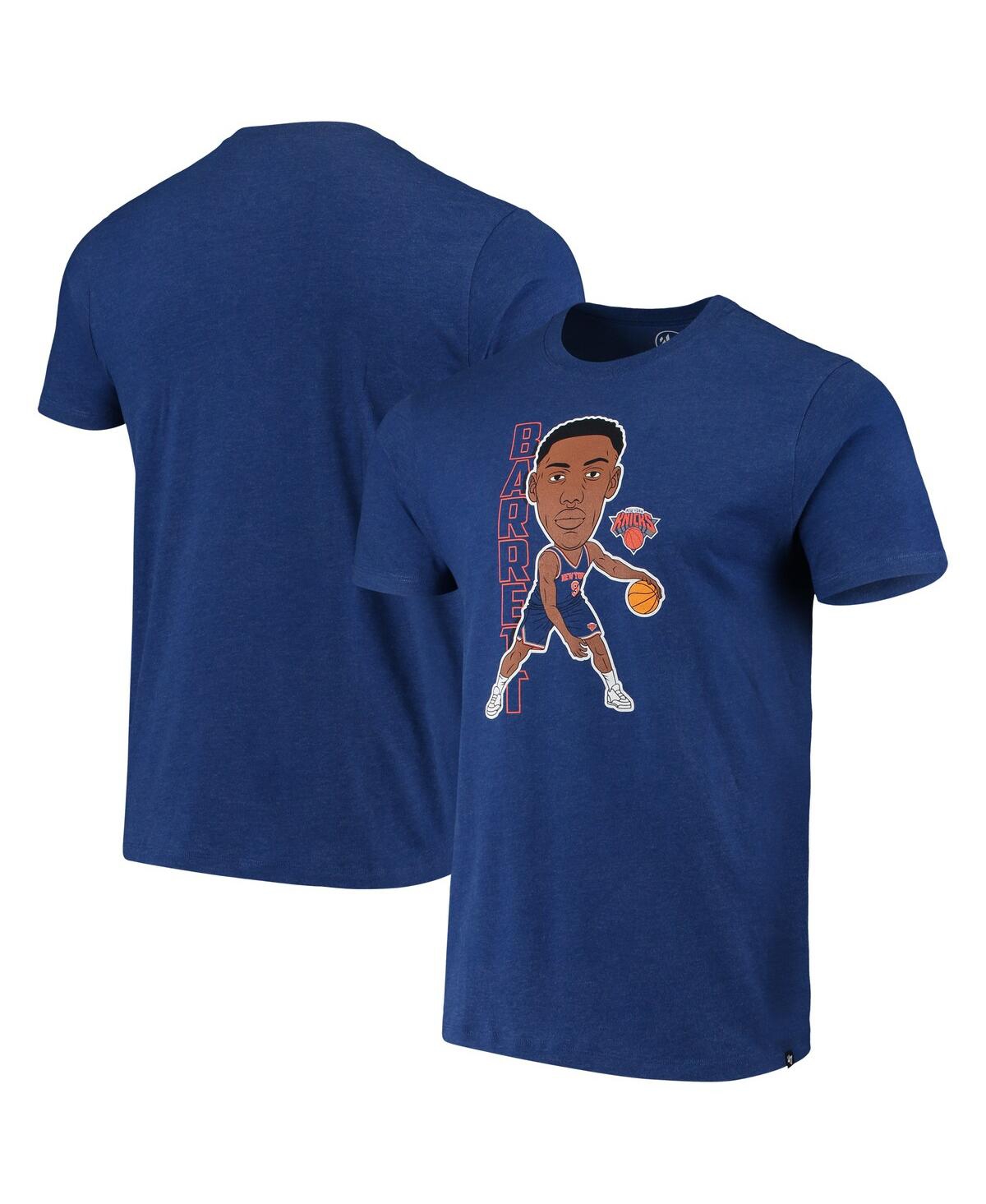 47 Brand Men's ' Rj Barrett Heathered Blue New York Knicks Bobblehead T-shirt