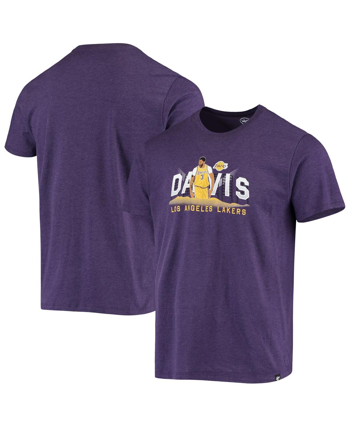 47 Brand Men's Anthony Davis Purple Los Angeles Lakers Player Graphic T-shirt