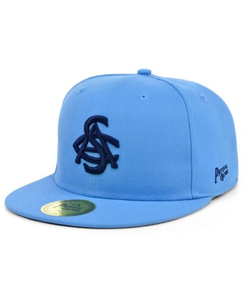 Мужские головные уборы Physical Culture Light Blue Smart Set Athletic Club of Brooklyn Black Fives Fitted Hat