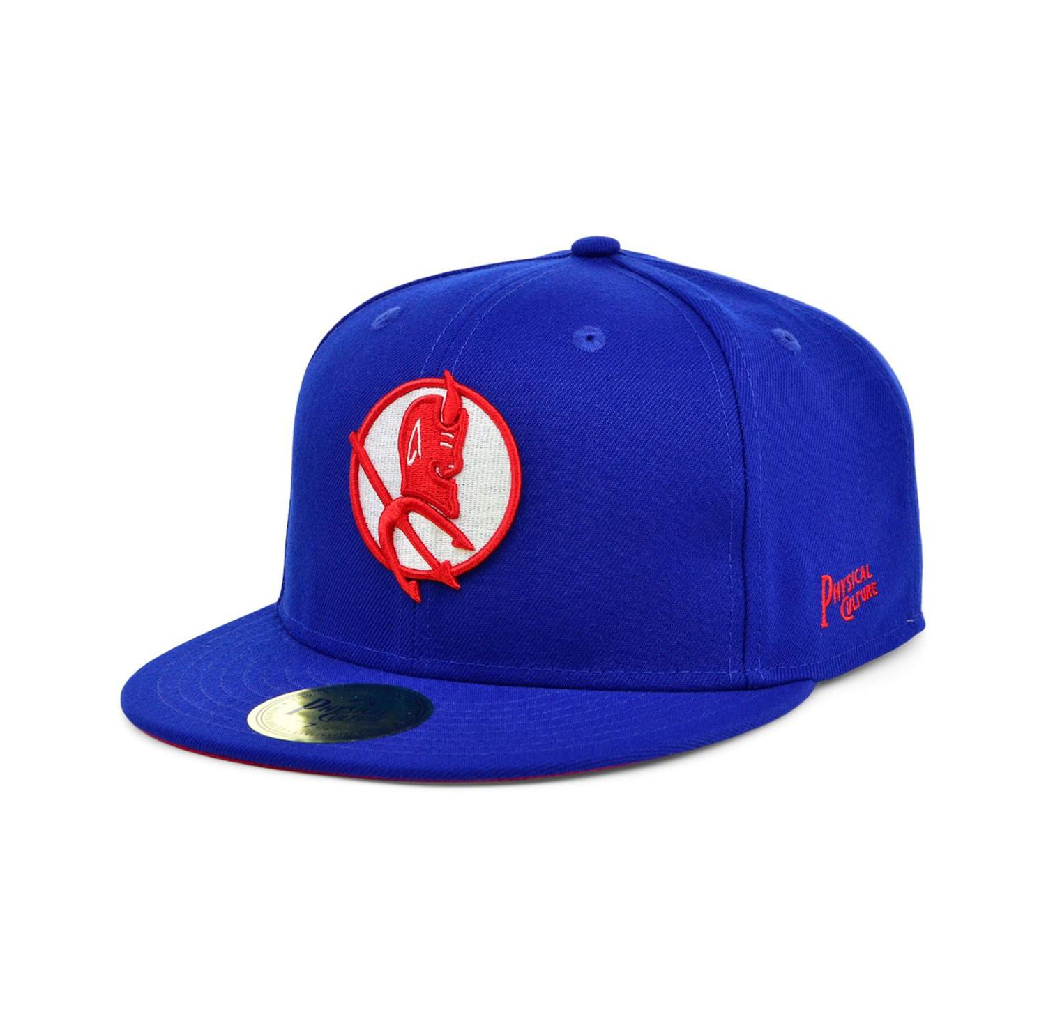 Men's Royal Los Angeles Red Devils Black Fives Fitted Hat