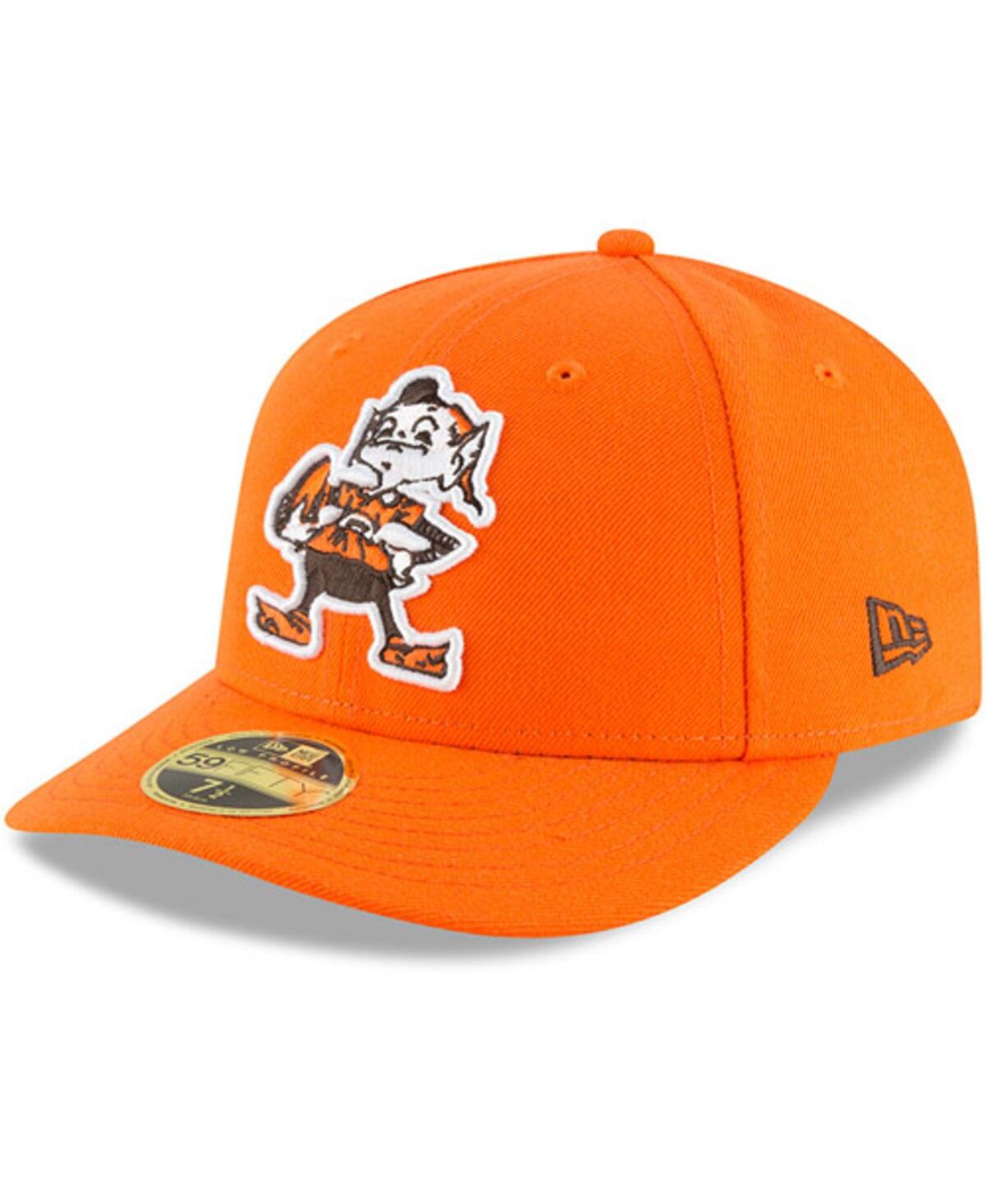 Shop New Era Men's  Orange Cleveland Browns Omaha Throwback Low Profile 59fifty Fitted Hat