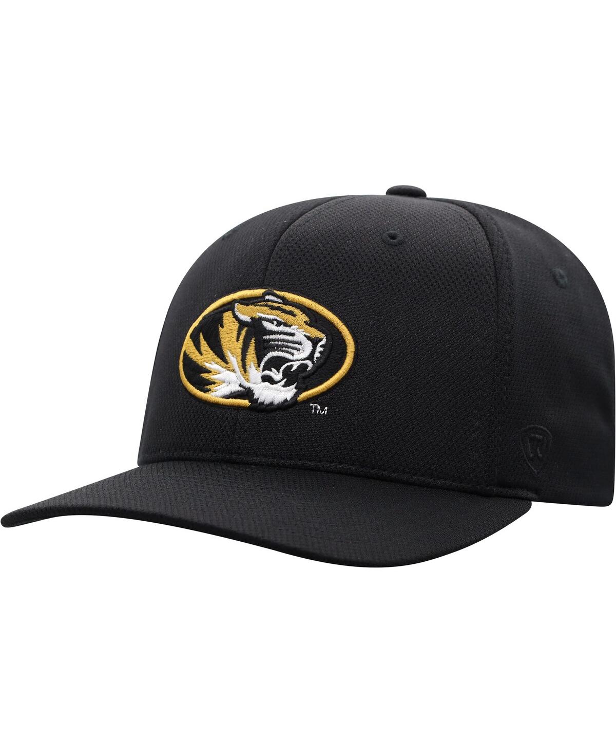 Top Of The World Black Missouri Tigers Reflex Logo Flex Hat In Black