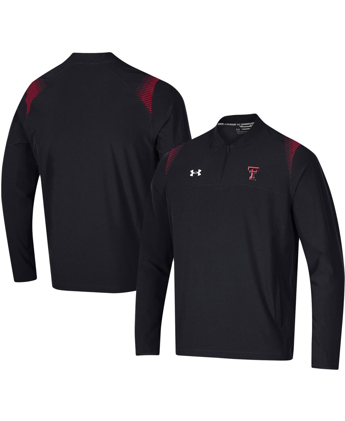 Shop Under Armour Men's  Black Texas Tech Red Raiders 2021 Sideline Motivate Quarter-zip Jacket
