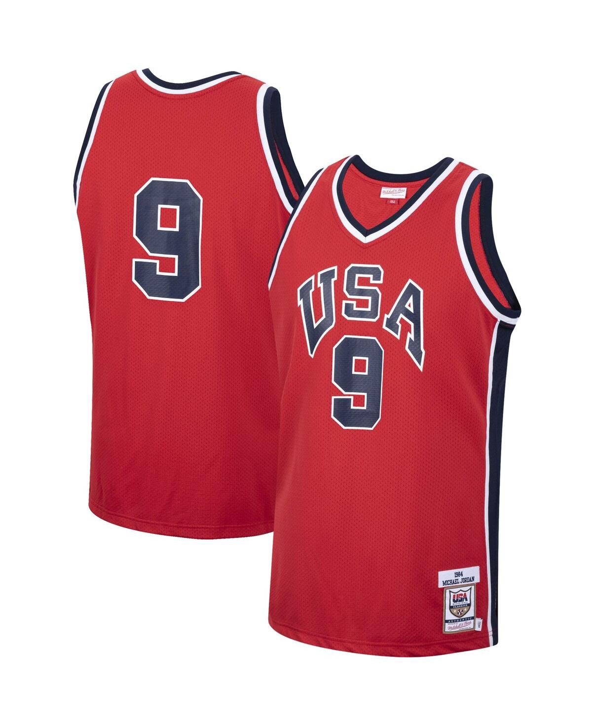 Men's Mitchell & Ness Michael JordanUsa Basketball Authentic 1984 Jersey - Red