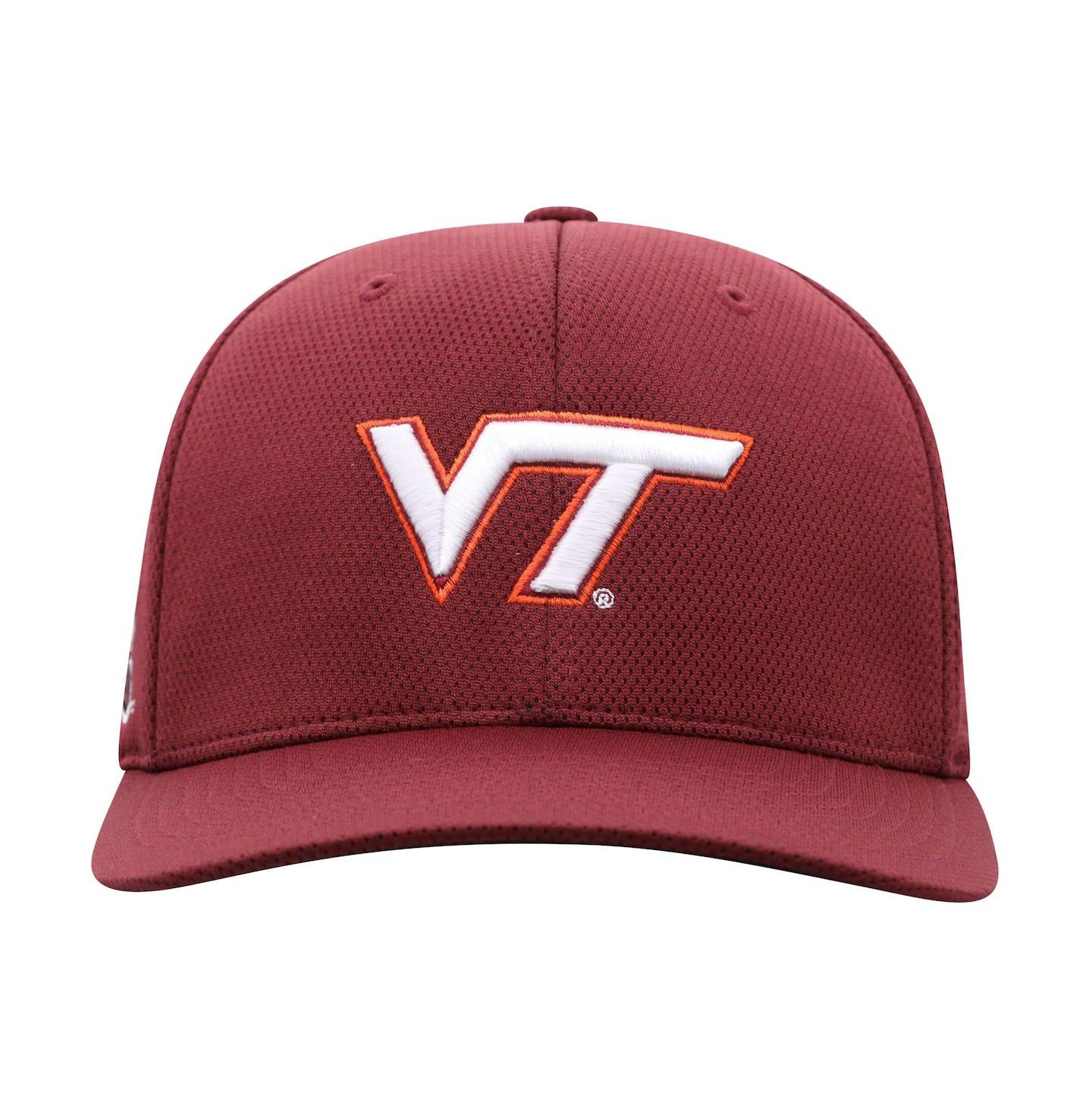 Мужская кепка Top of the World Maroon Virginia Tech Hokies Reflex Logo Flex Hat — фото 3