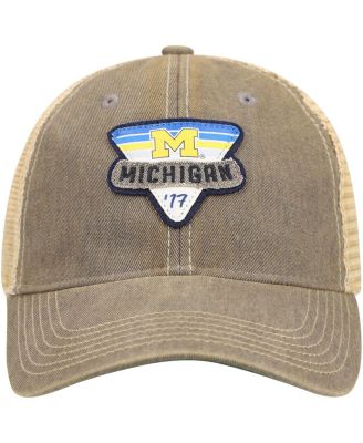 Men's Gray Michigan Wolverines Legacy Point Old Favorite Trucker Snapback Hat