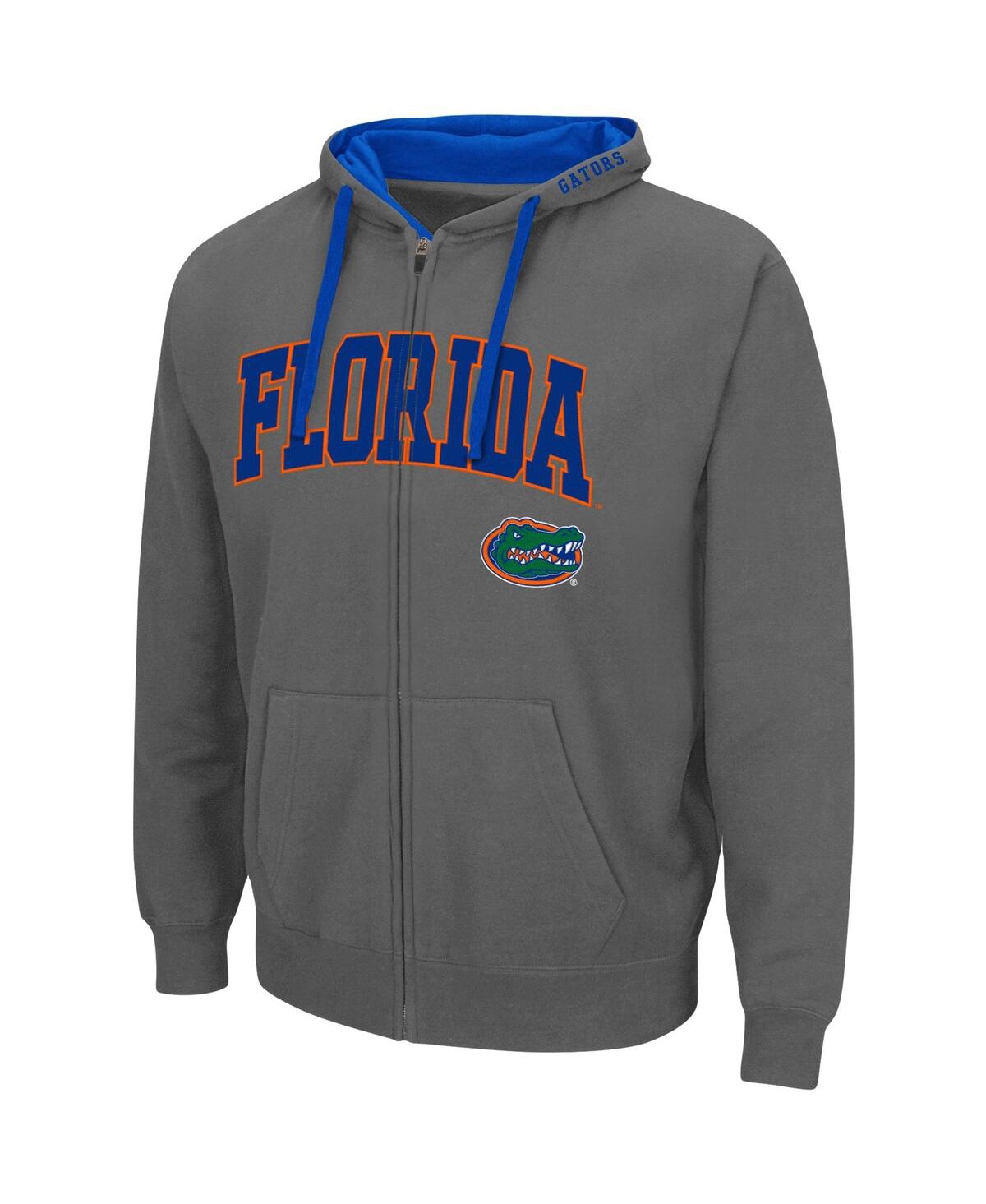 Colosseum Men's  Charcoal Florida Gators Big And Tall Full-zip Hoodie In Charcoal