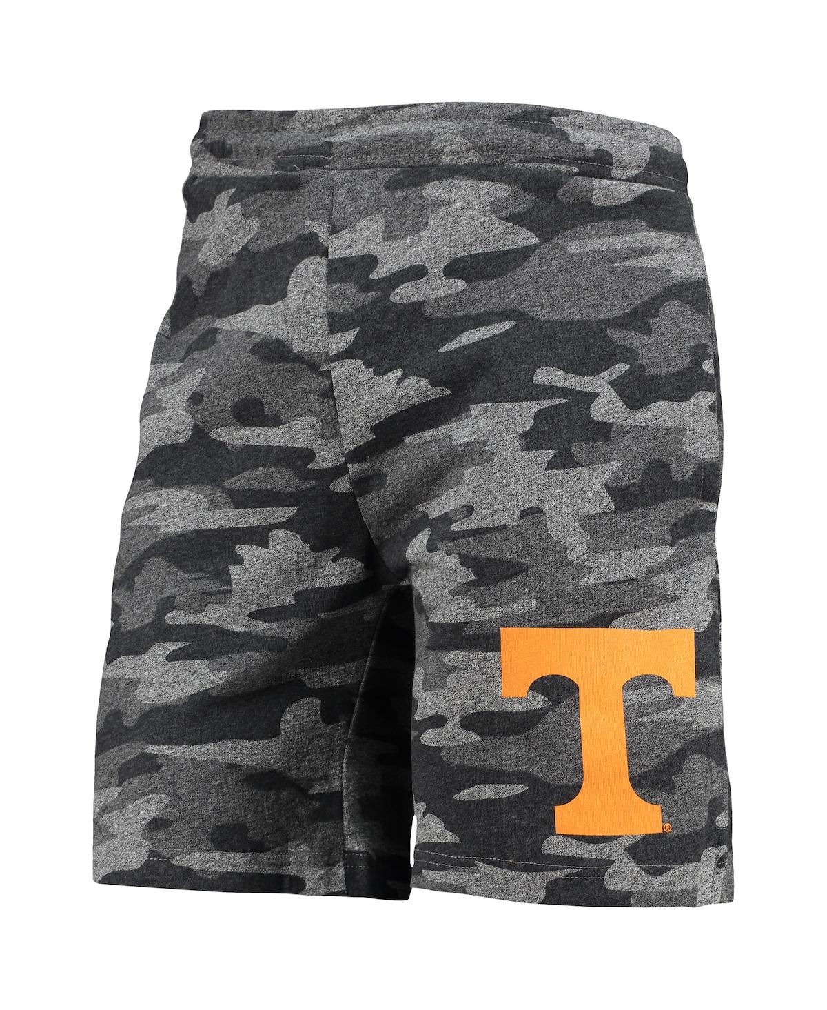 Shop Concepts Sport Men's  Charcoal, Gray Tennessee Volunteers Camo Backup Terry Jam Lounge Shorts In Charcoal,gray