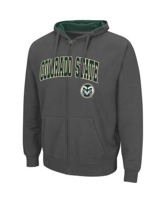 Men's Charcoal Colorado State Rams Arch and Logo 3.0 Full-Zip Hoodie