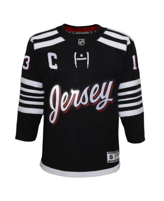 Big Boys Nico Hischier Black New Jersey Devils 2021/22 Alternate Premier Player Jersey