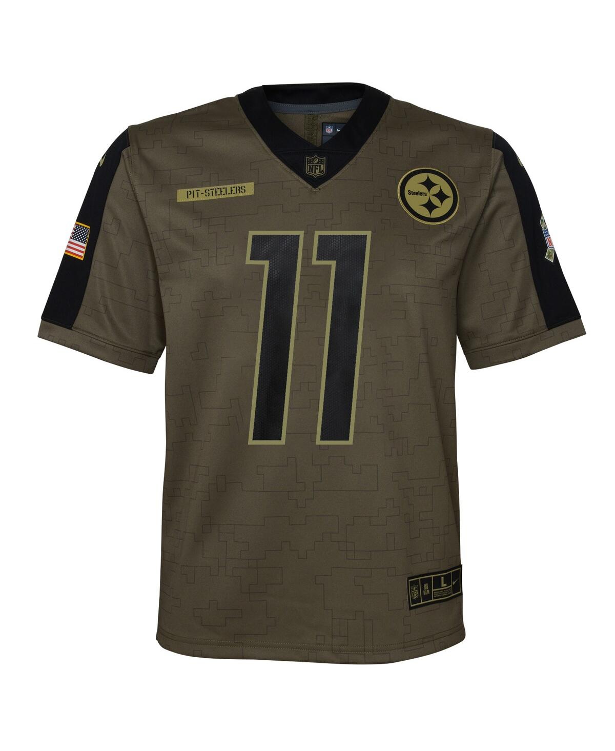 Big Boys Nike Chase ClaypoolPittsburgh Steelers 2021 Salute To Service Game Jersey - Olive