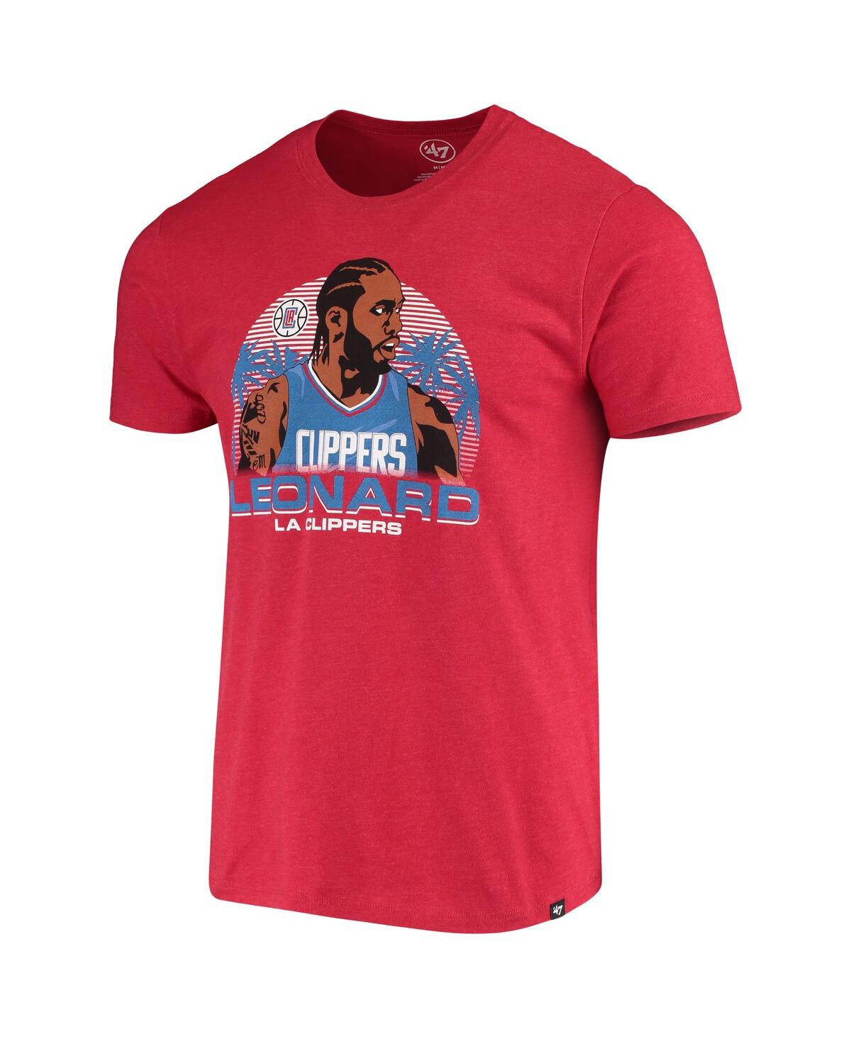 Shop 47 Brand Men's Kawhi Leonard Red La Clippers Player Graphic T-shirt