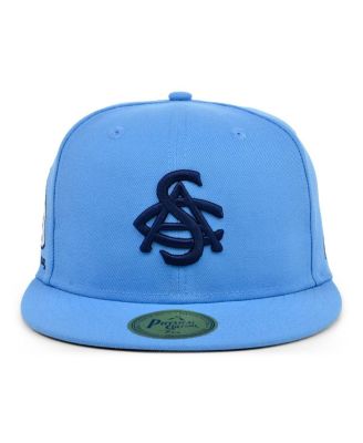 Men's Light Blue Smart Set Athletic Club of Brooklyn Black Fives Fitted Hat