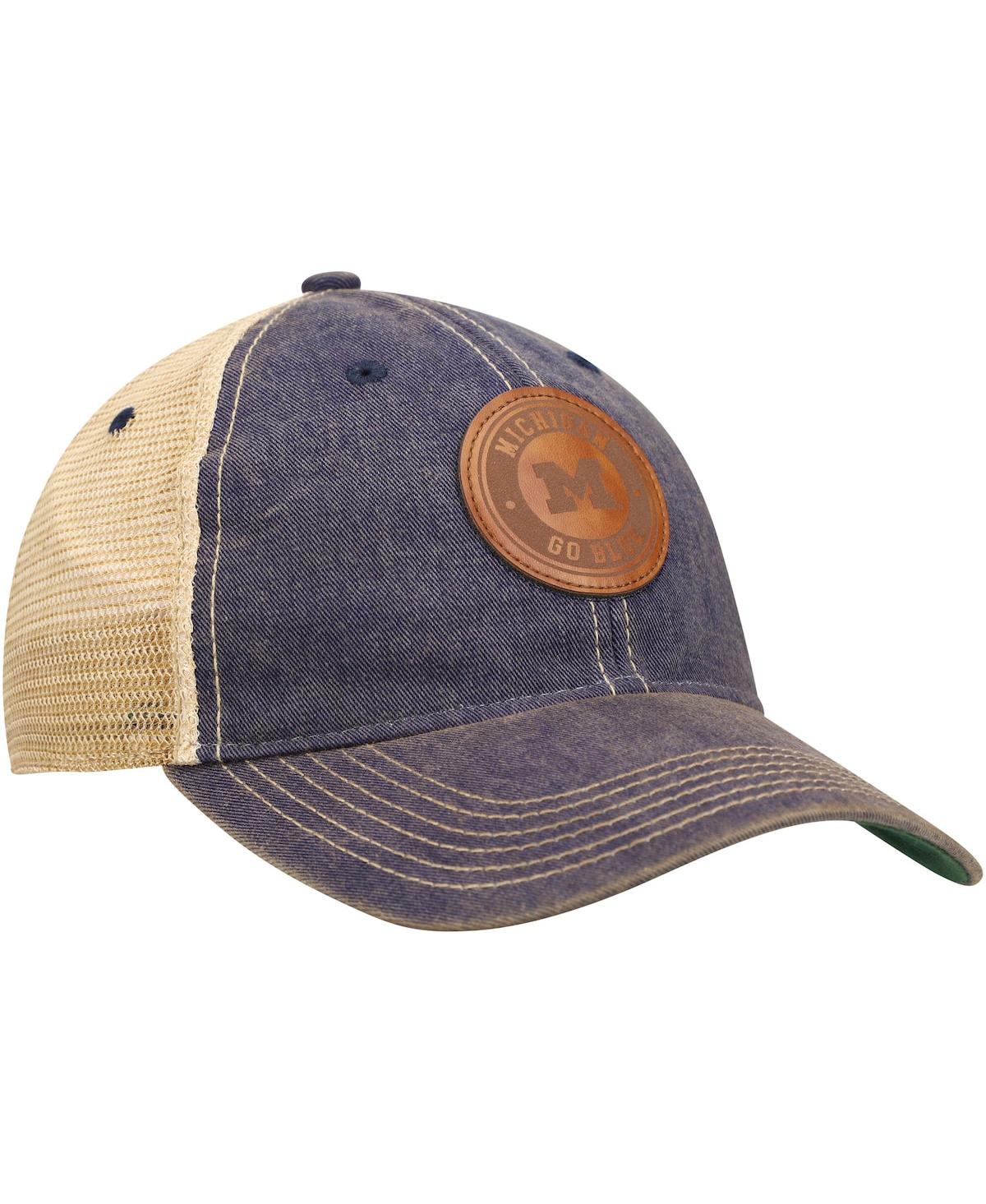 Shop Legacy Athletic Men's Navy Michigan Wolverines Target Old Favorite Trucker Snapback Hat