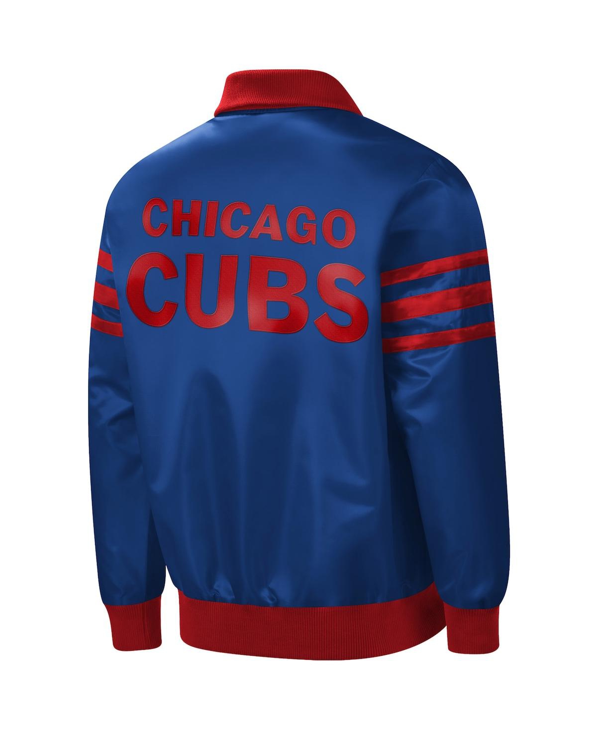 Starter Royal Chicago Cubs The Captain Ii Full-zip Varsity Jacket In Royal