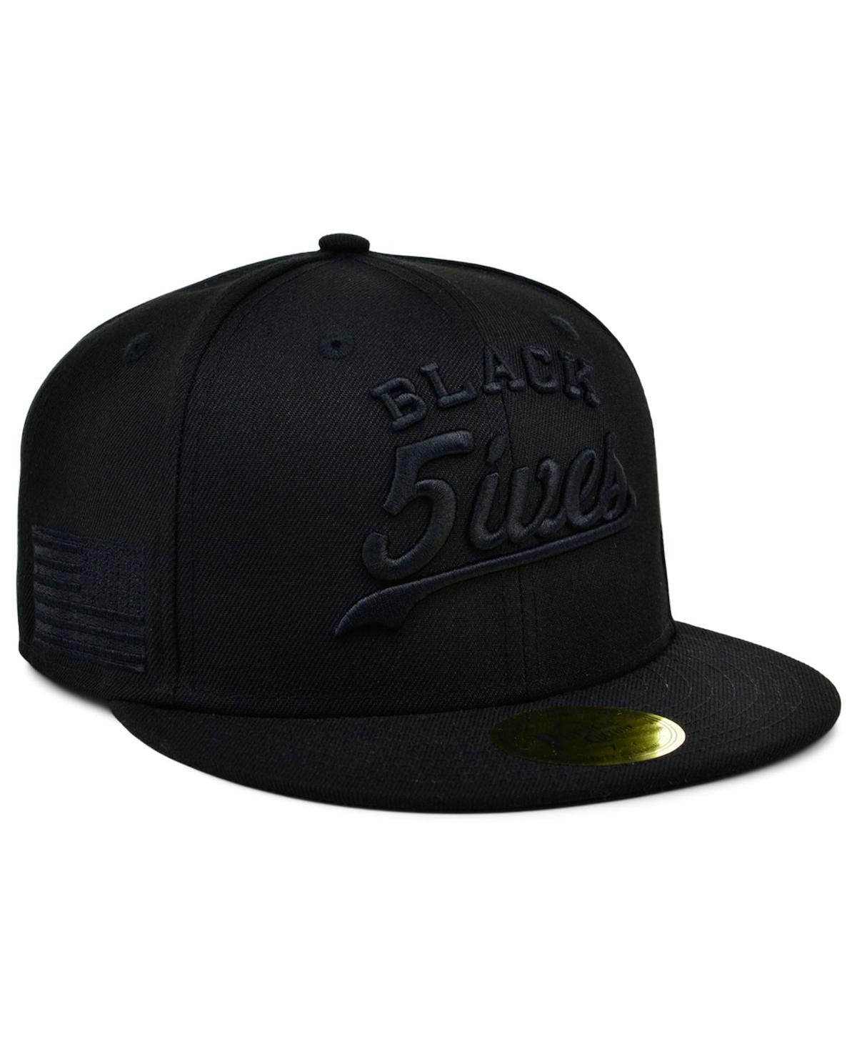 Shop Physical Culture Men's  Black Black Fives Fitted Hat