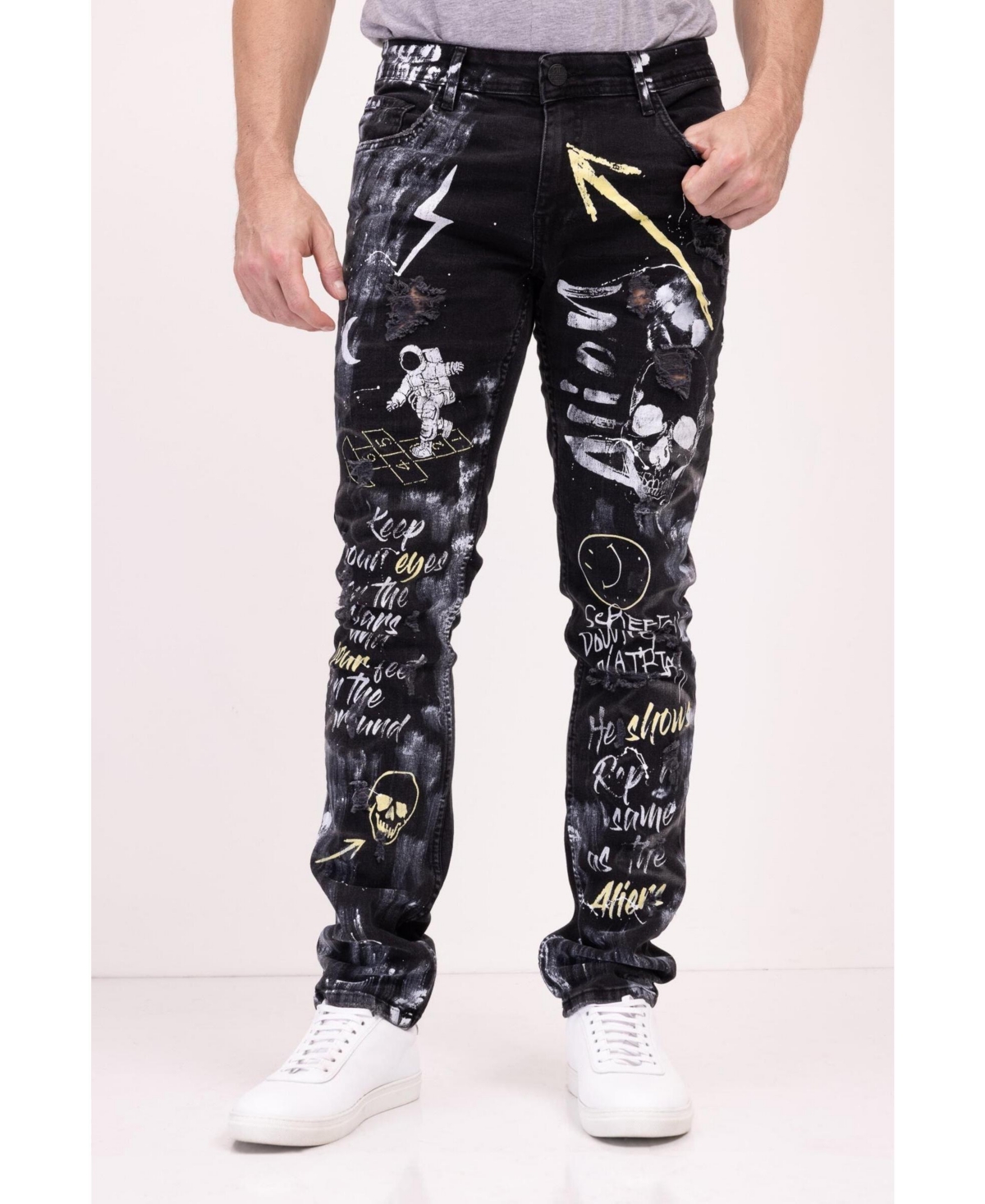 Men's Modern Alien Denim Jeans - Black