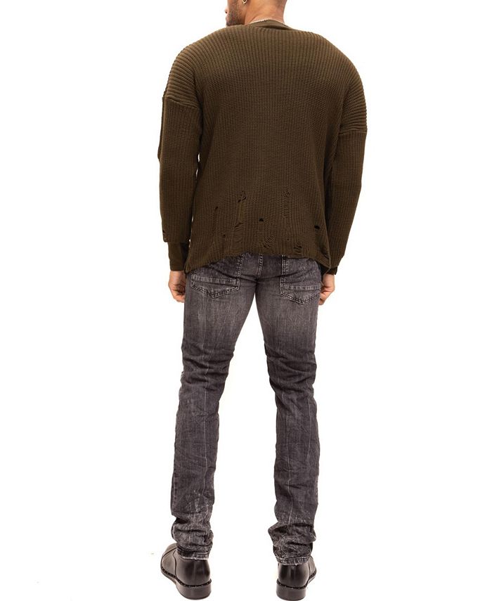 RON TOMSON Men's Modern Double Distorted Sweater & Reviews - Sweaters ...