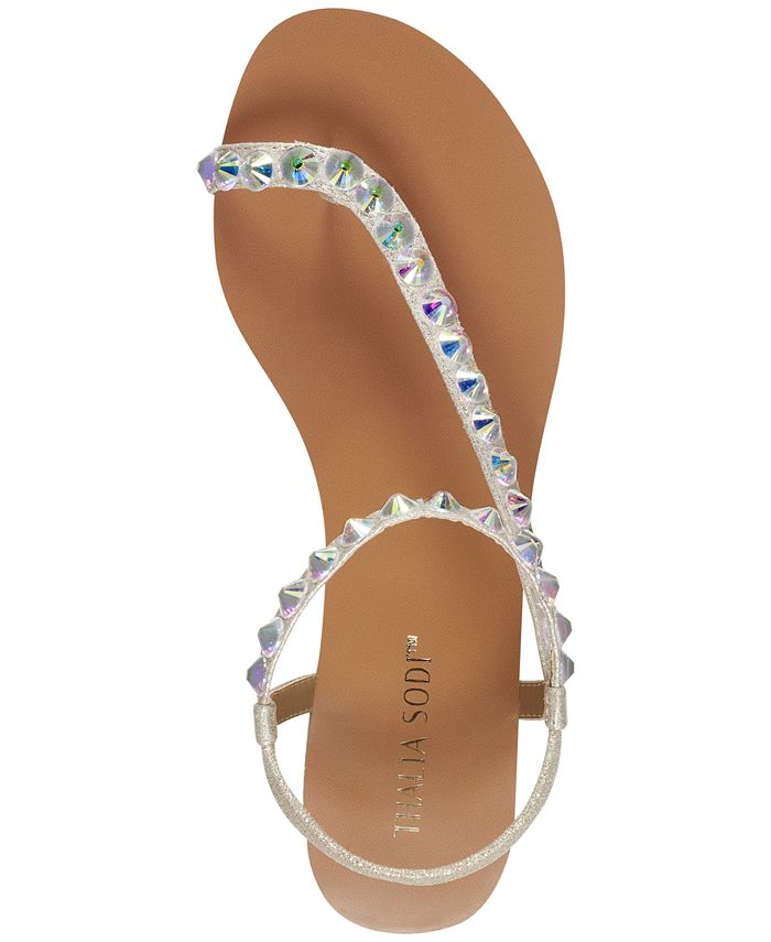 Thalia Sodi Tacey Embellished Wedge Sandals Black Size 6.5 M-WC main image 1