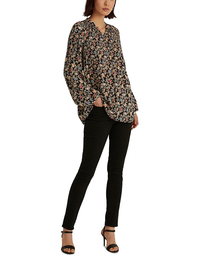 Lauren Ralph Lauren Floral Pleated Blouse Macy's