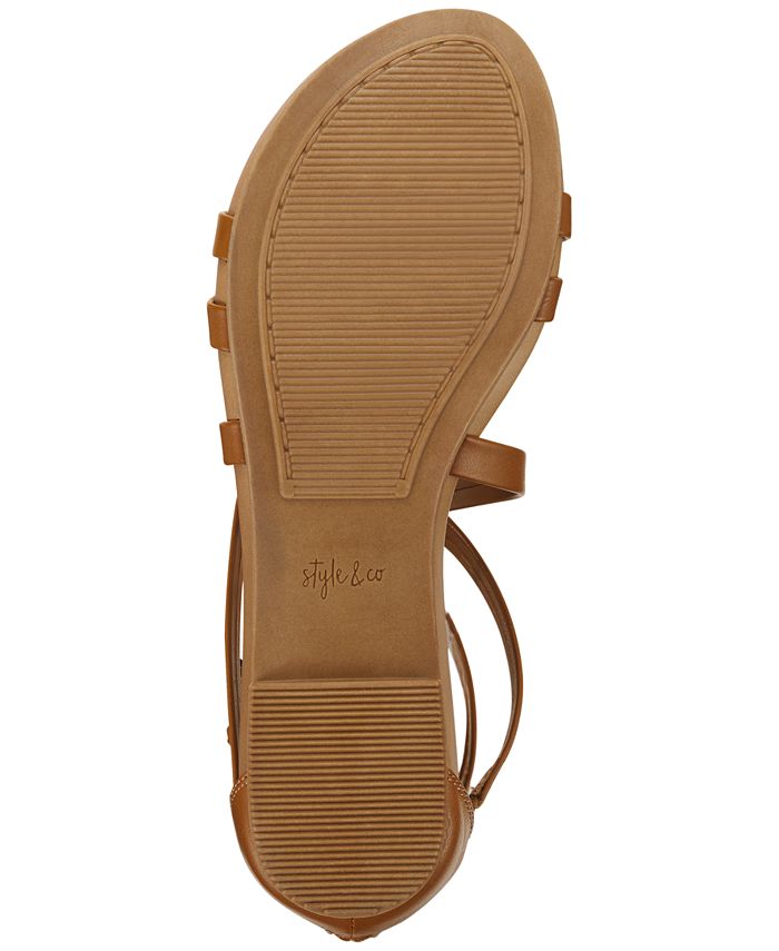 Style & Co Chelseaa Gladiator Flat Sandals, Created for Macy's ...