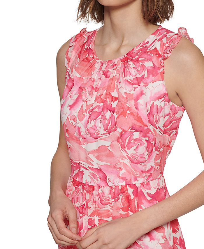 Calvin klein flounce dress sales