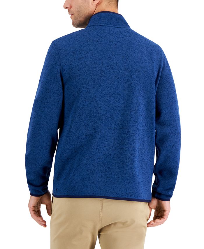 Club Room Men's Quarter-Zip Fleece Sweater, Created for Macy's - Macy's
