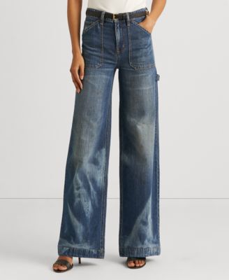 Lauren Ralph Lauren - Bleach-Out Wide-Leg Jeans