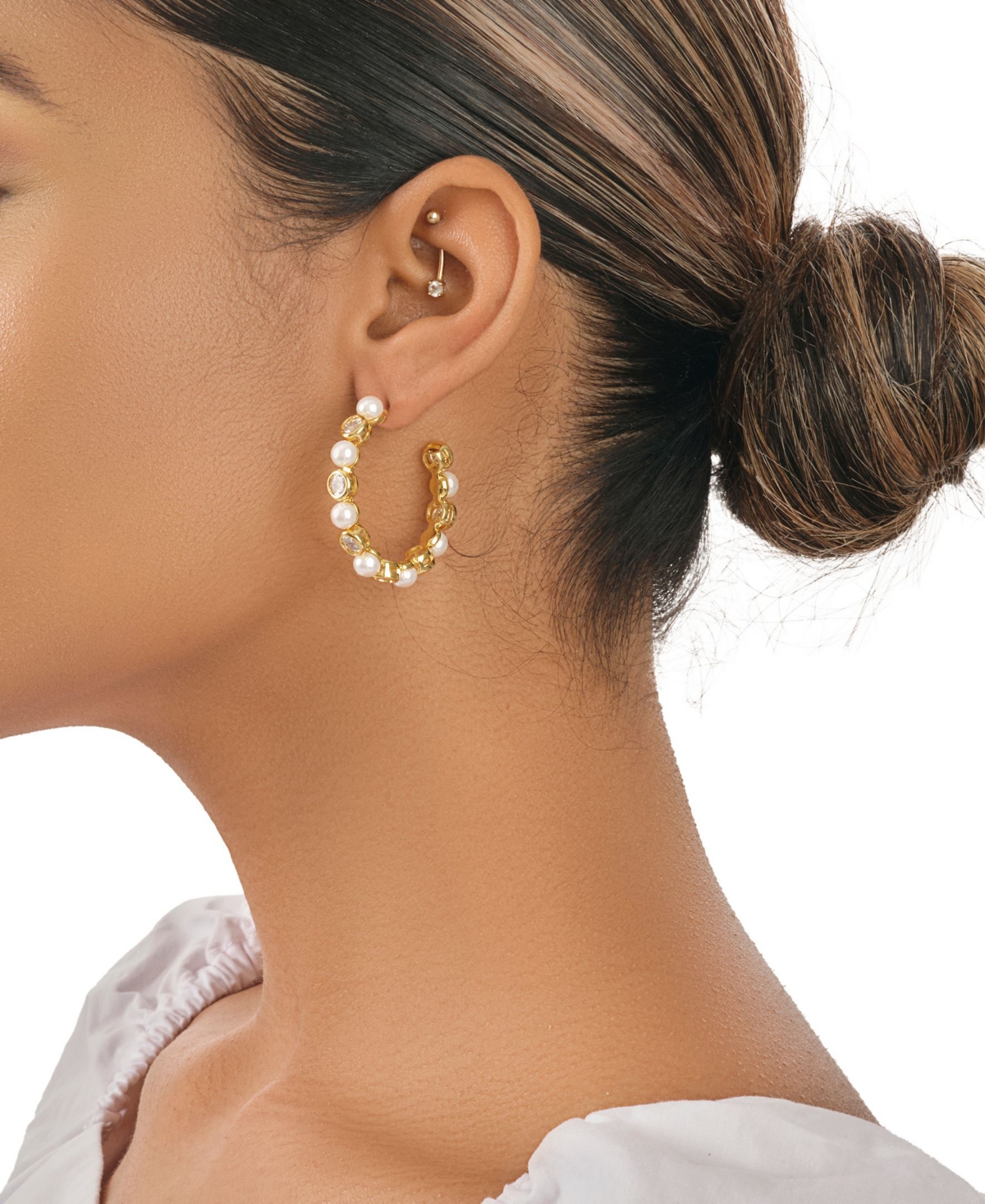Theodora Hoop Earrings - Gold-plated