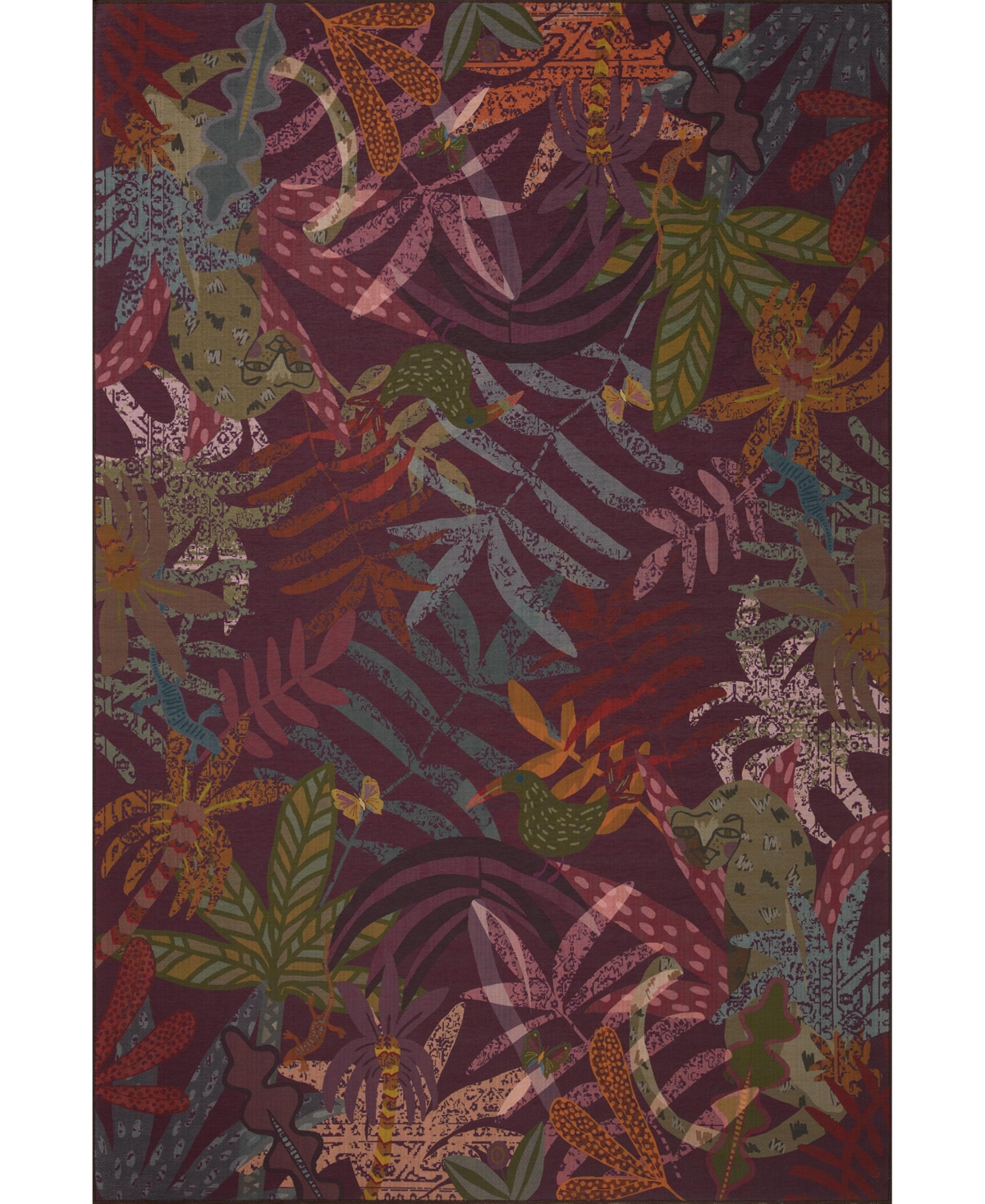 Justina Blakeney Pisolino Pso-05 5' x 7'6in Outdoor Area Rug - Purple