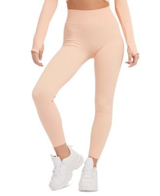 Womens Activewear  GUESS Seamless Ribbed Leggings Souvenir Pink •  Exceptionalmomchild