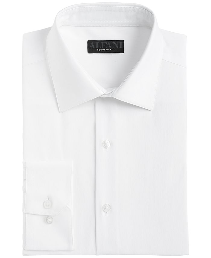 Alfani Men's Regular Fit Stain Resistant Dress Shirt, Created for Macy ...