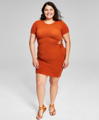 And Now This Trendy Plus Size Textured Cutout Bodycon Dress Macy's