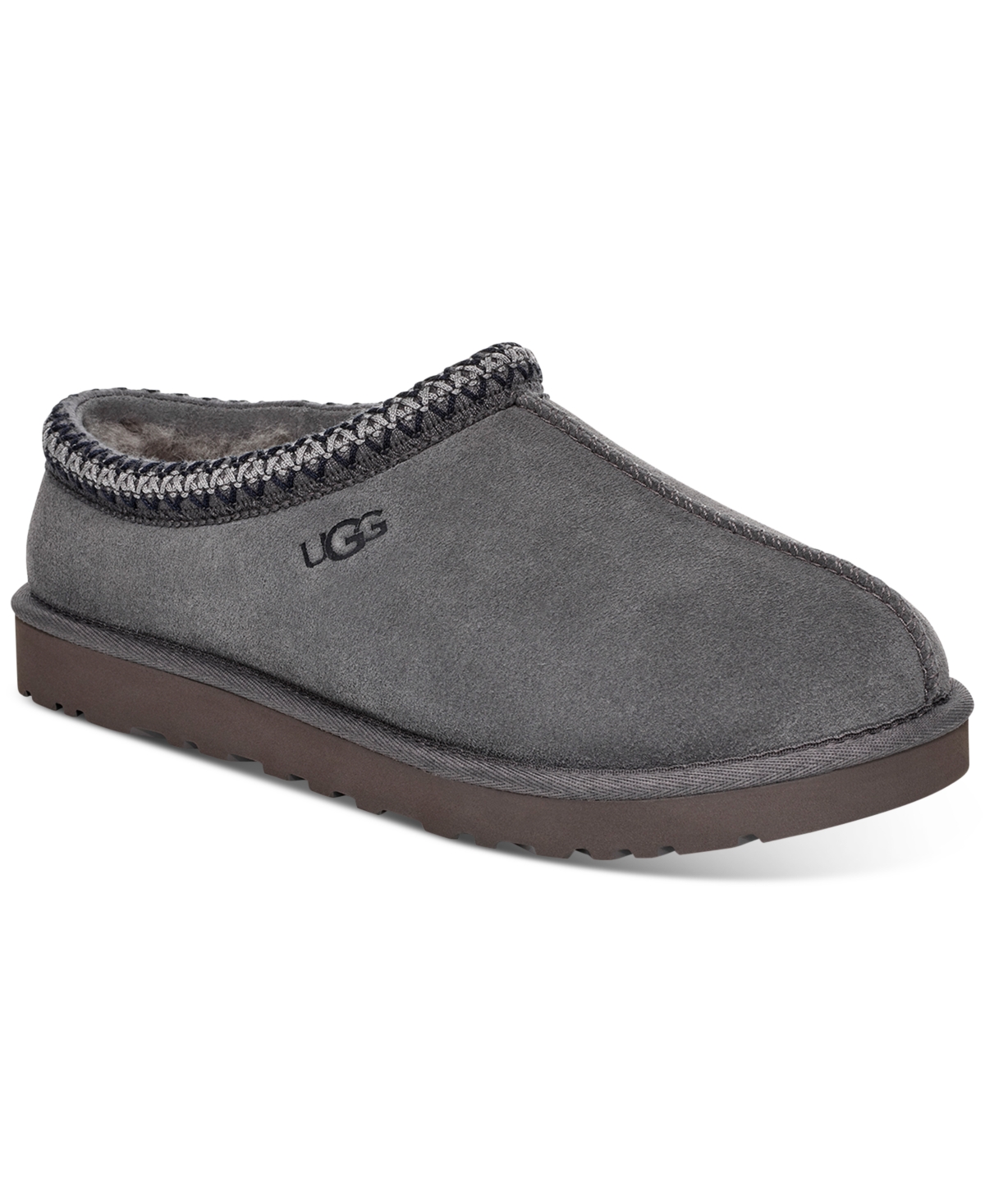 Shop Ugg Men's Tasman Clog Slippers In Dark Grey