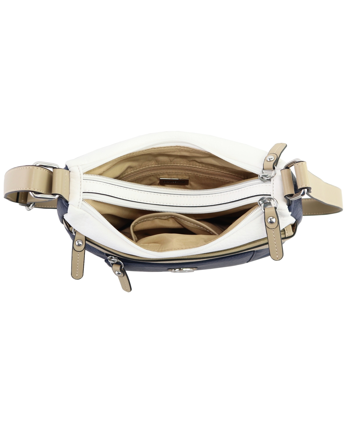 Giani Bernini Colorblock Pebble Hobo, Created for Macy's -oatmeal/nvy