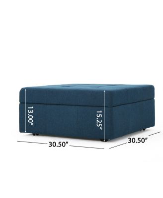 Chatsworth Contemporary Tufted Storage Ottoman with Rolling Casters