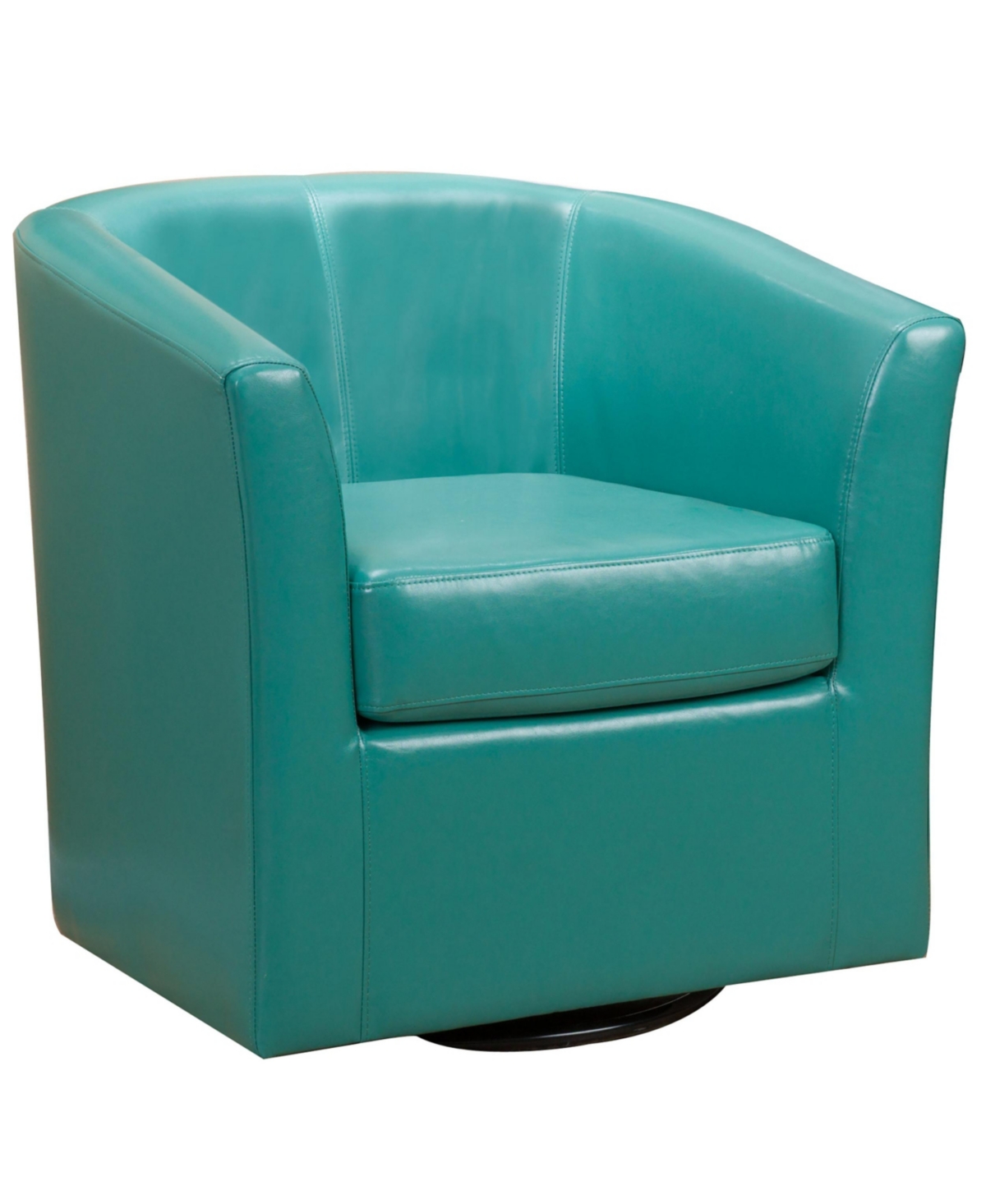 Noble House Daymian Swivel Club Chair In Turquoise