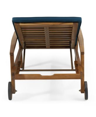 Jason Outdoor Chaise Lounge with Water Resistant Cushion