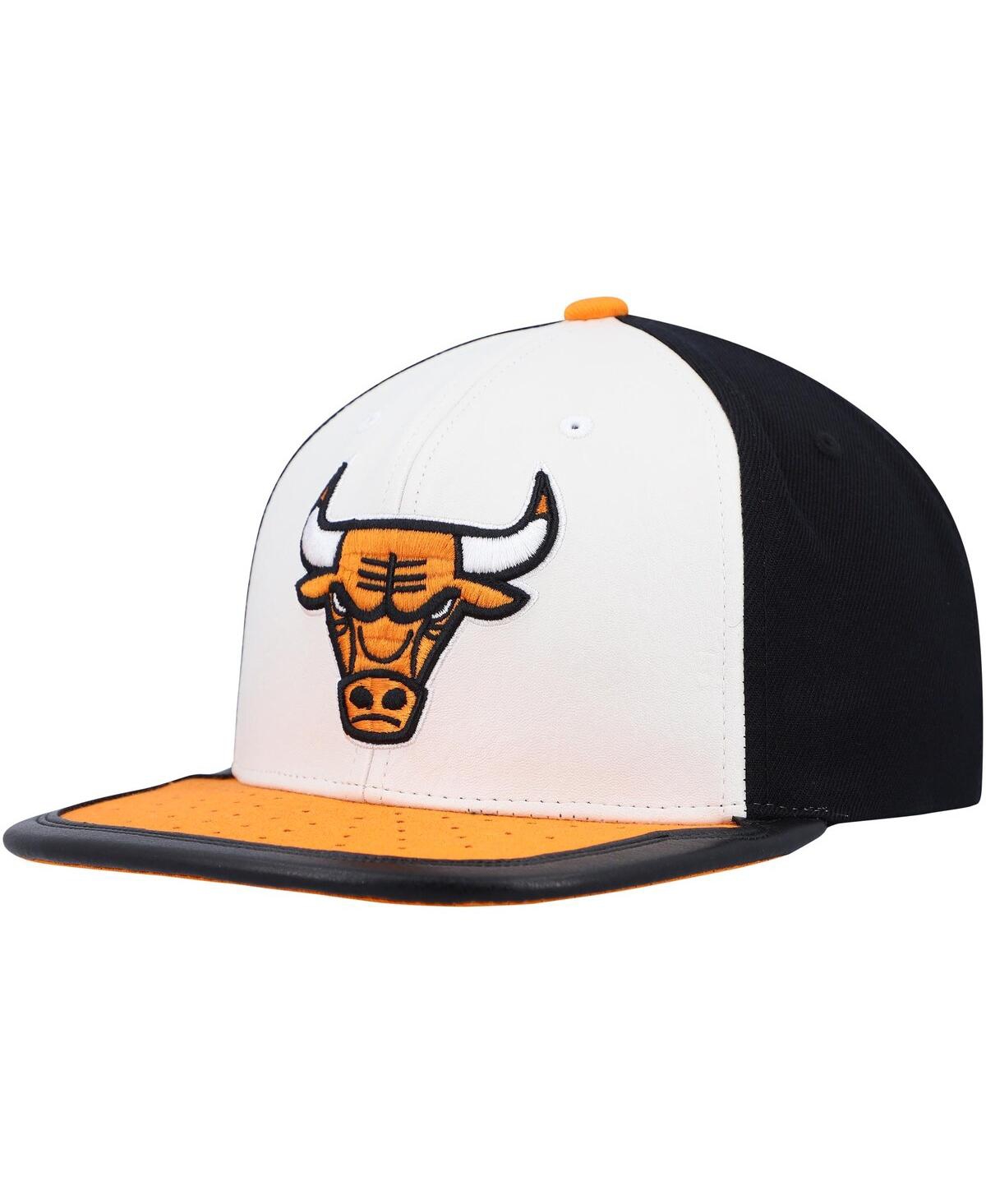 Men's Mitchell & Nessand Orange Chicago Bulls Day Snapback Hat - White, Orange