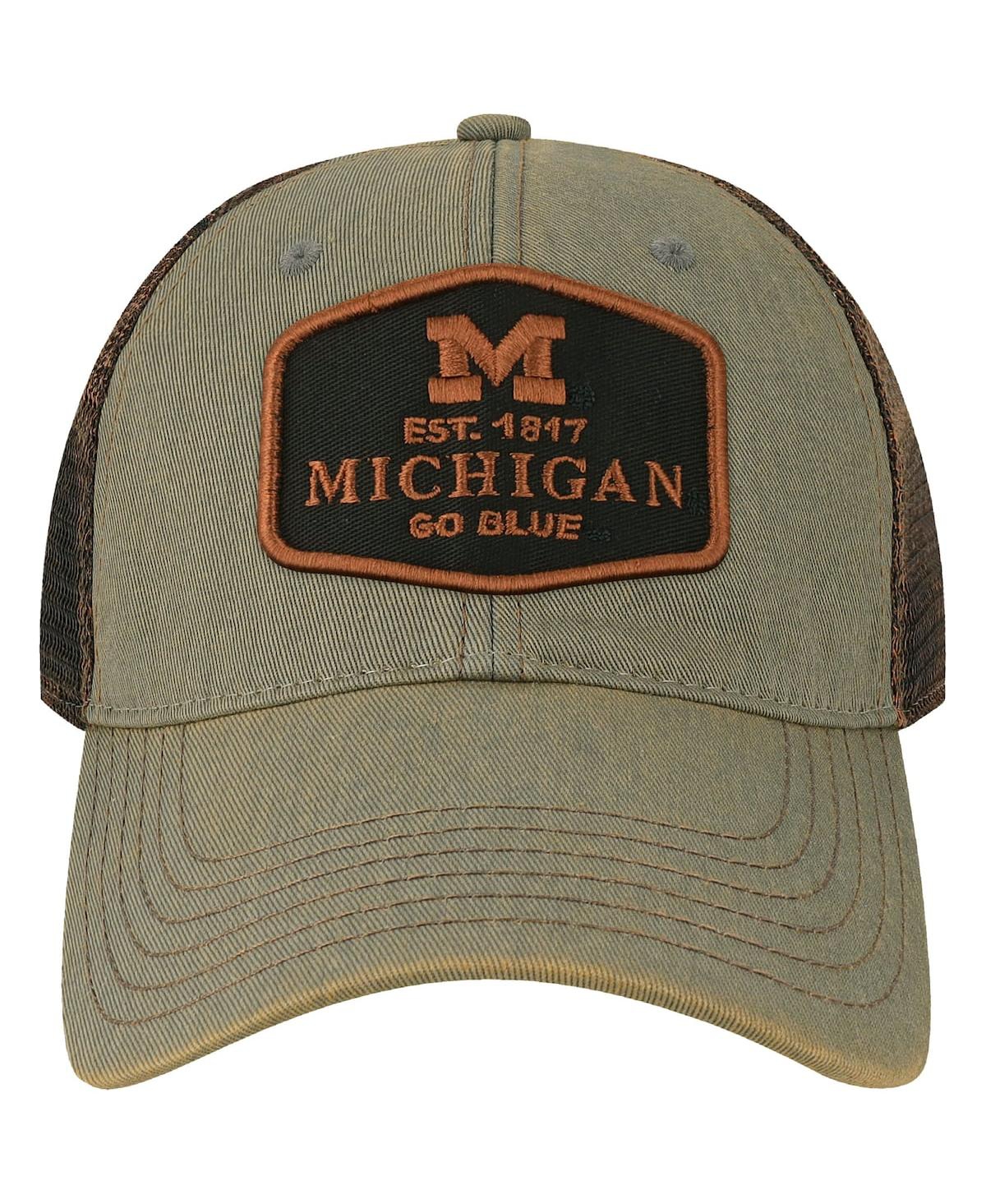 Shop Legacy Athletic Men's Gray Michigan Wolverines Practice Old Favorite Trucker Snapback Hat