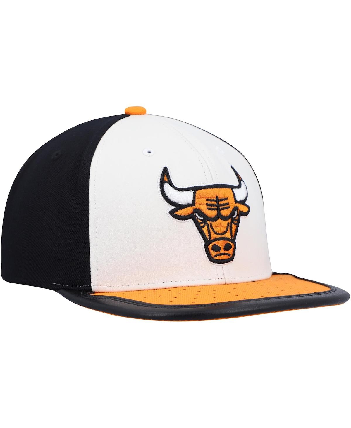 Men's Mitchell & Nessand Orange Chicago Bulls Day Snapback Hat - White, Orange