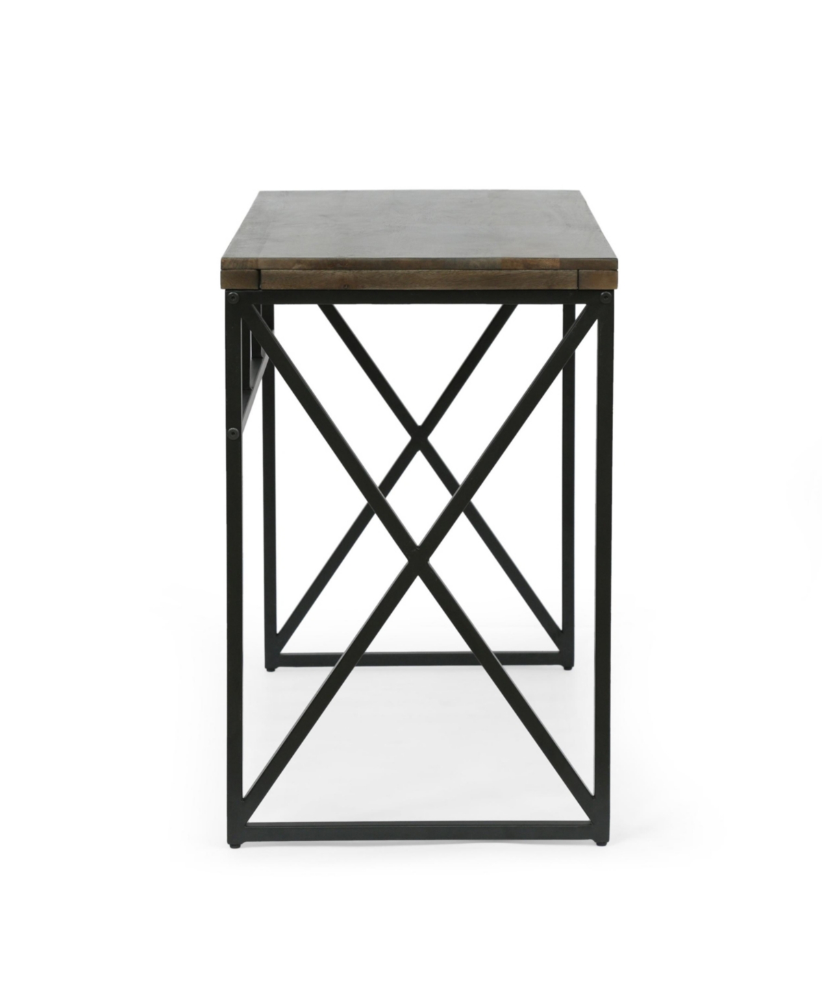 Shop Noble House Screven Modern Industrial Handcrafted Wood Desk In Brown