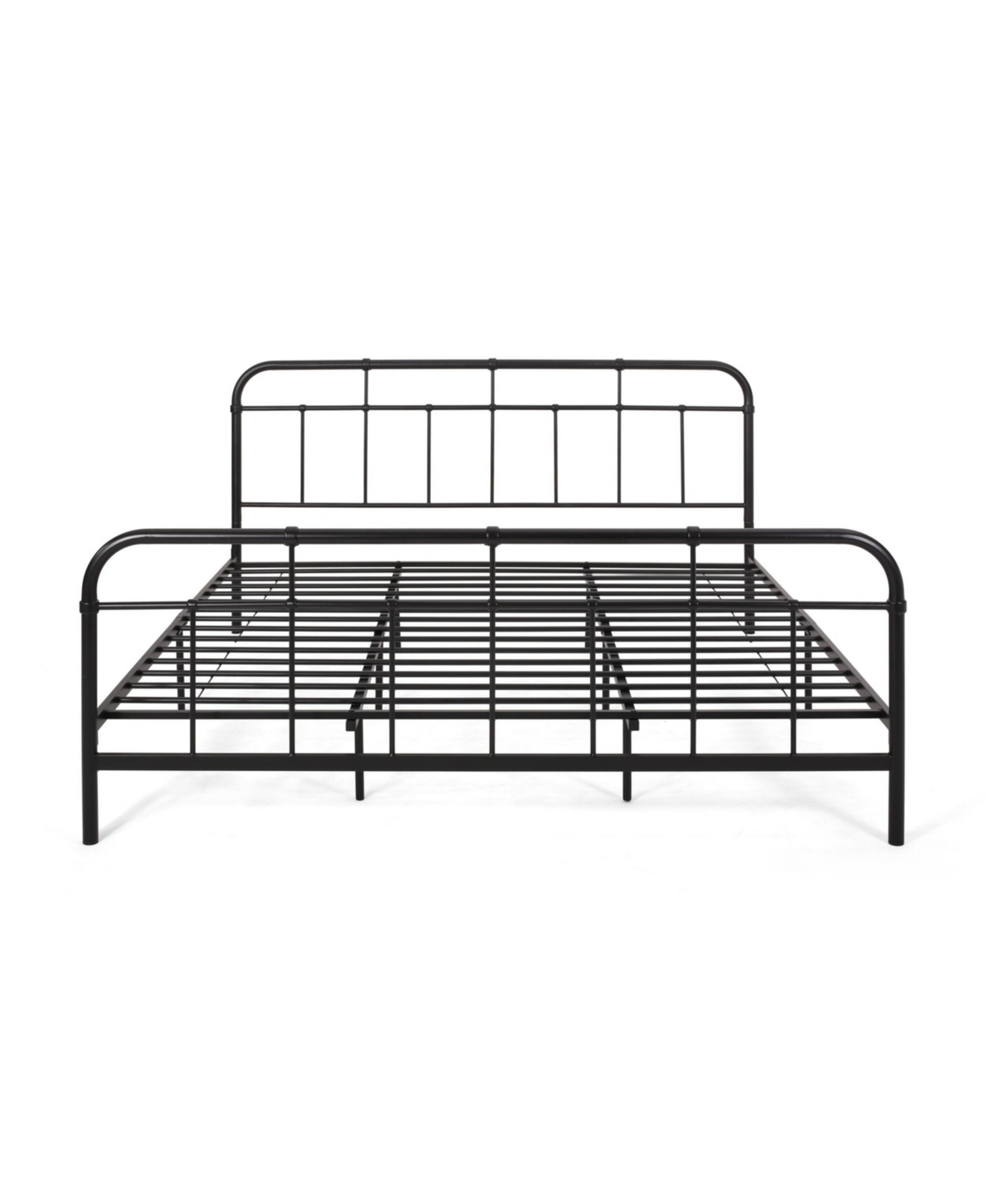 Noble House Berthoud Industrial Iron Bed Frame, King In Black