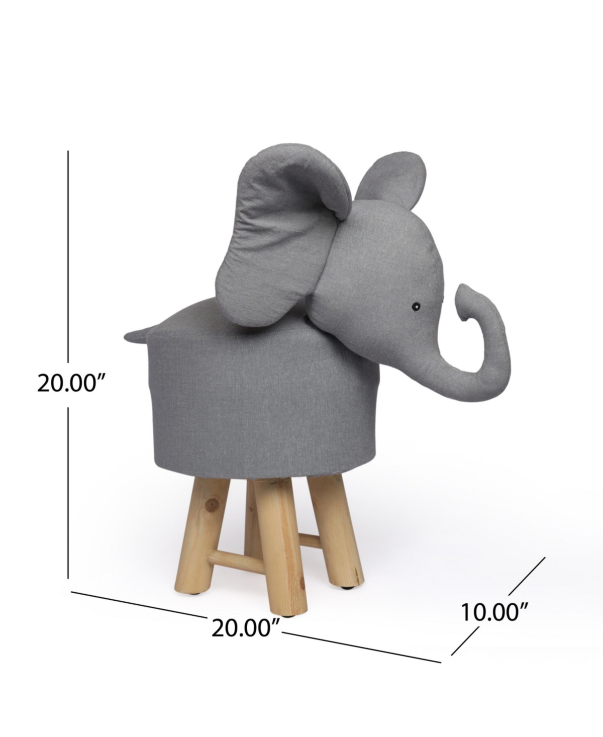 NOBLE HOUSE SCIPIO CONTEMPORARY KIDS ELEPHANT OTTOMAN